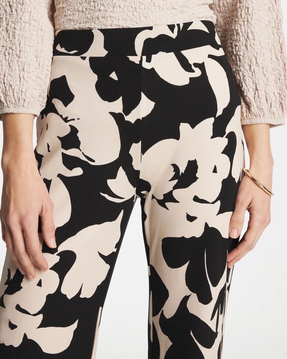 Chico's Shadow Blossom Matte Jersey Pants at Hamilton Place in